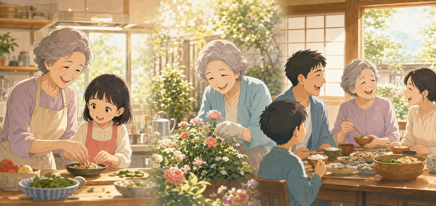 故人との日常の思い出を描いたアニメーション